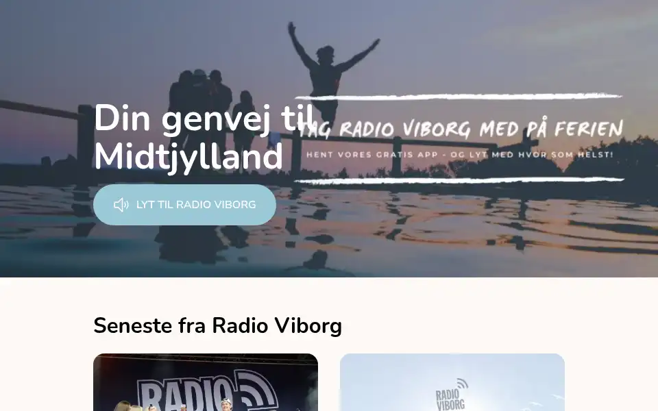 Screenshot of radioviborg.dk