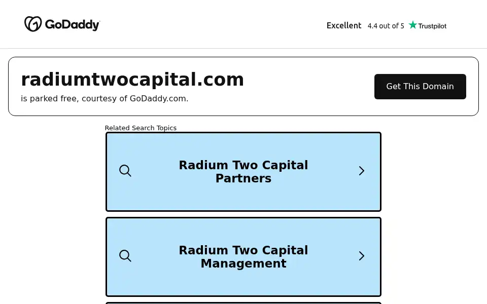 Screenshot of radium2capital.com
