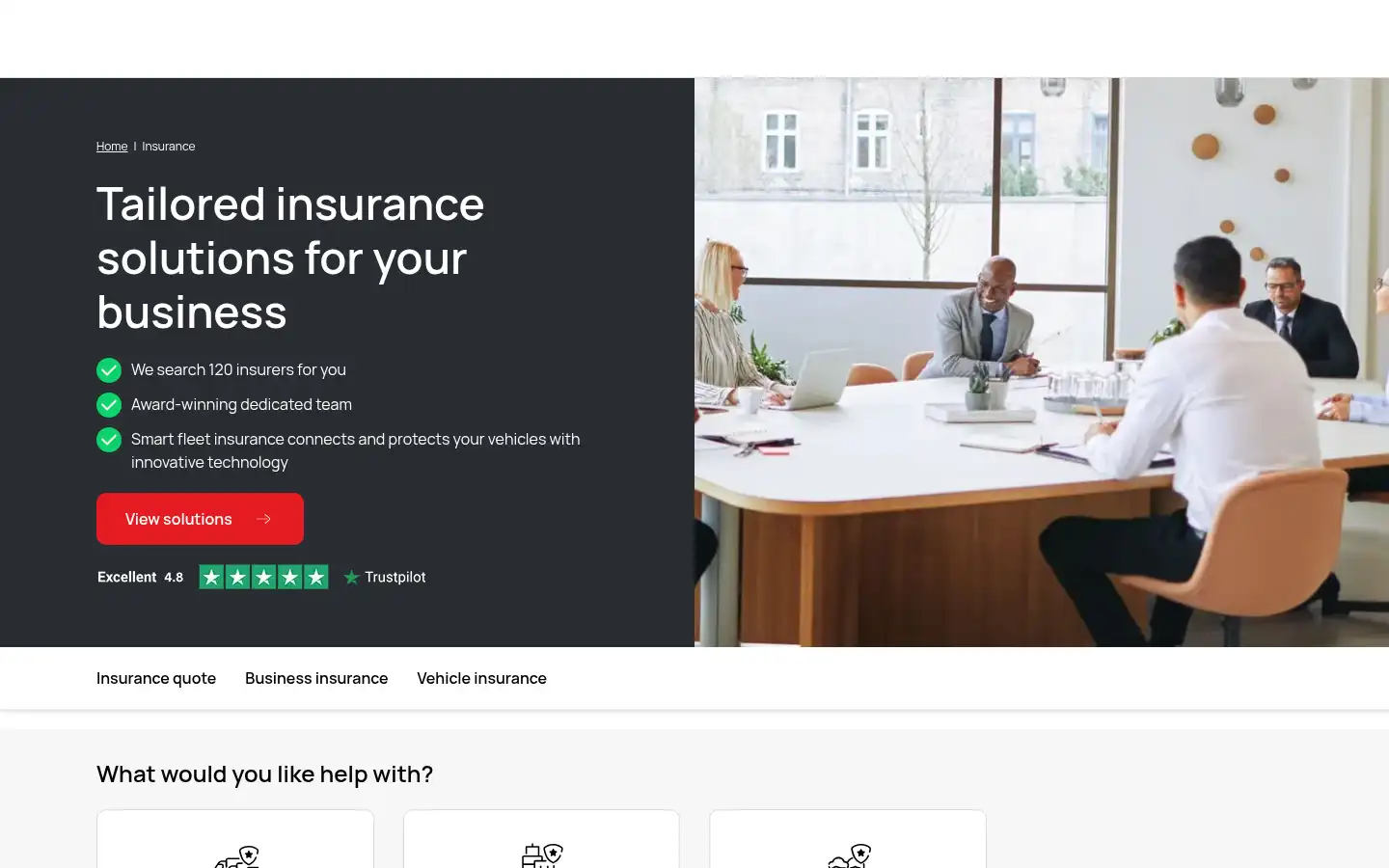 Screenshot of radiusinsurancesolutions.com
