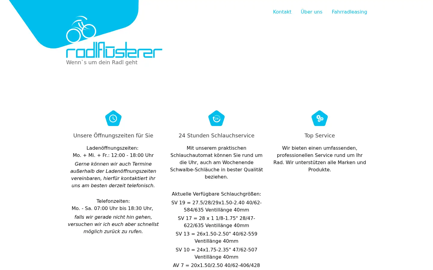 Screenshot of radlfluesterer.de