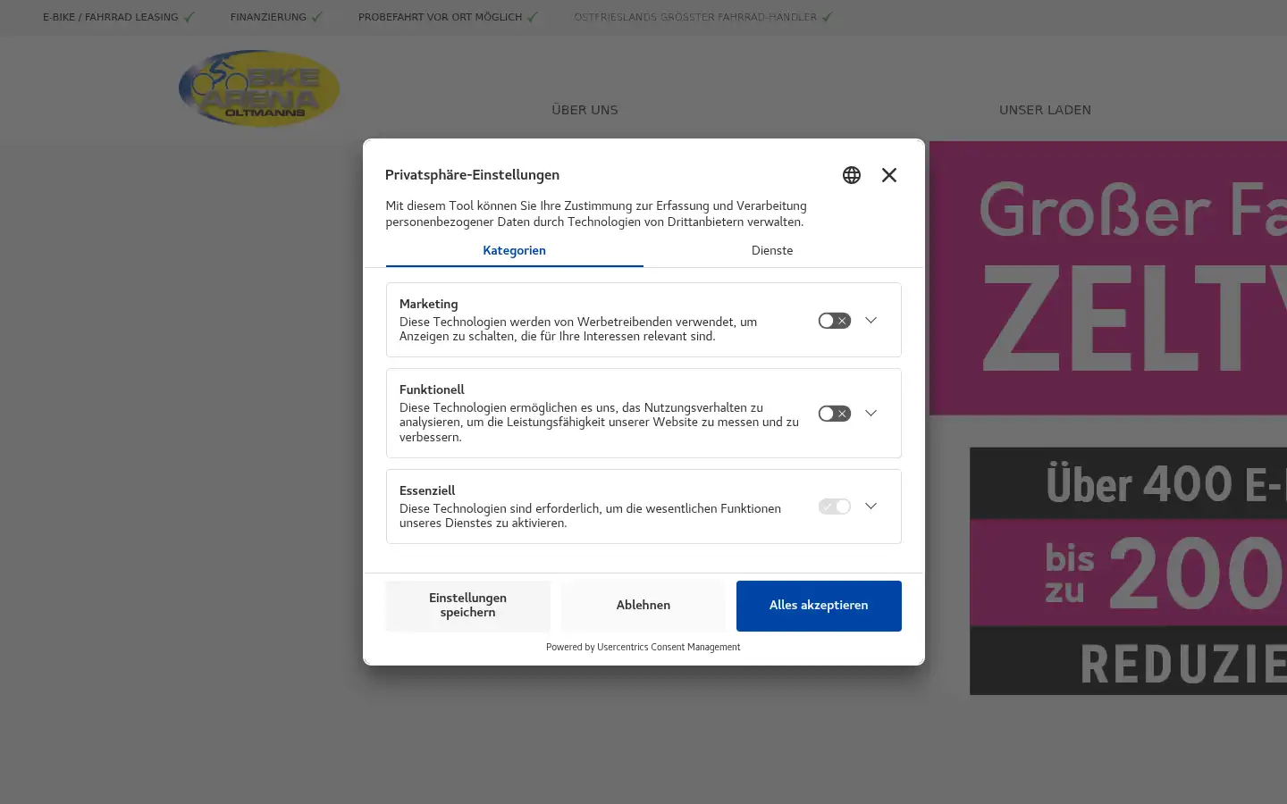Screenshot of radonline.de