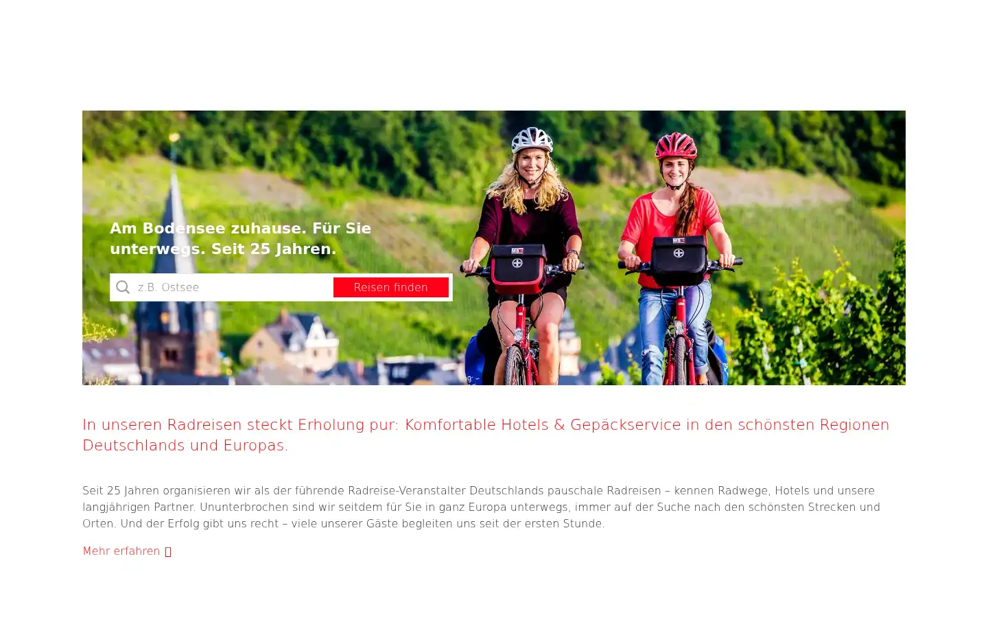 Screenshot of radweg-reisen.com