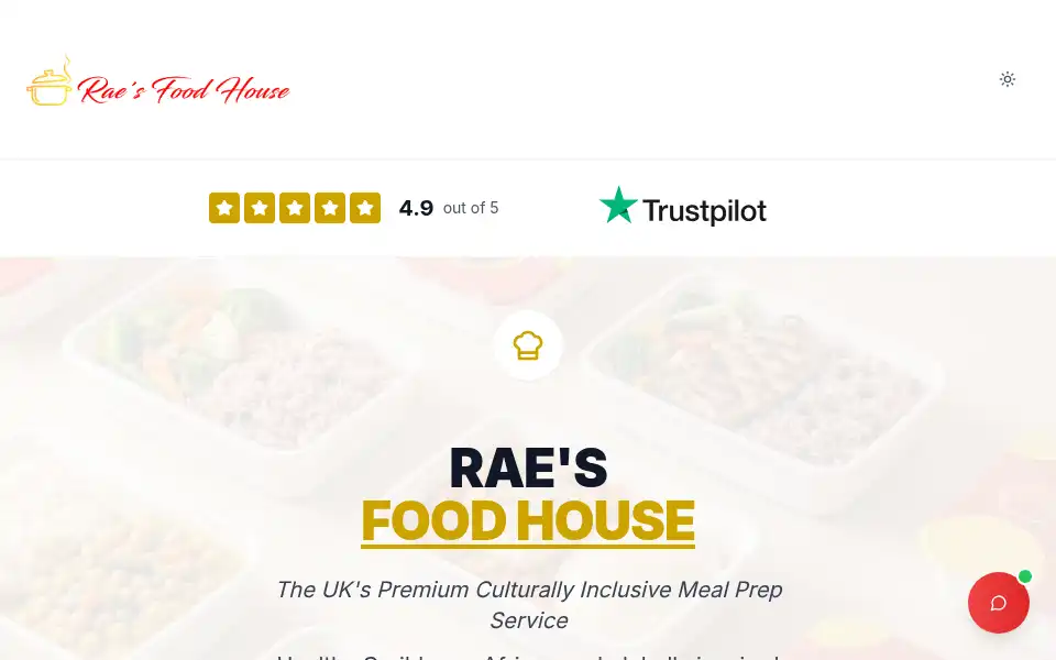 Screenshot of raesfoodhouse.co.uk