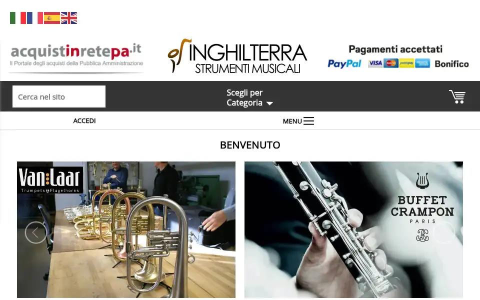 Screenshot of raffaeleinghilterra.it