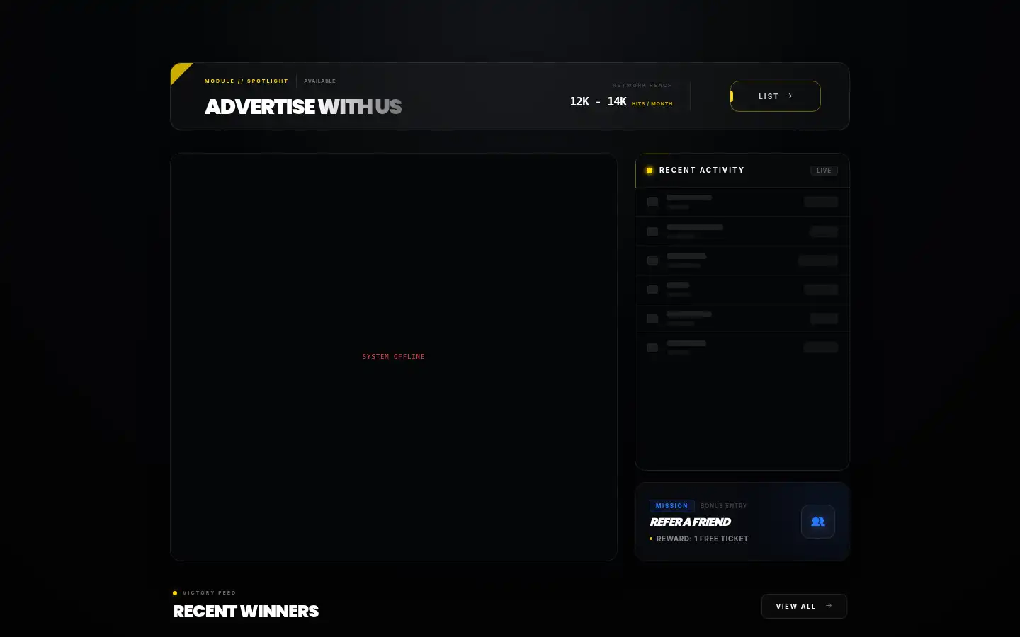 Screenshot of raffz.com