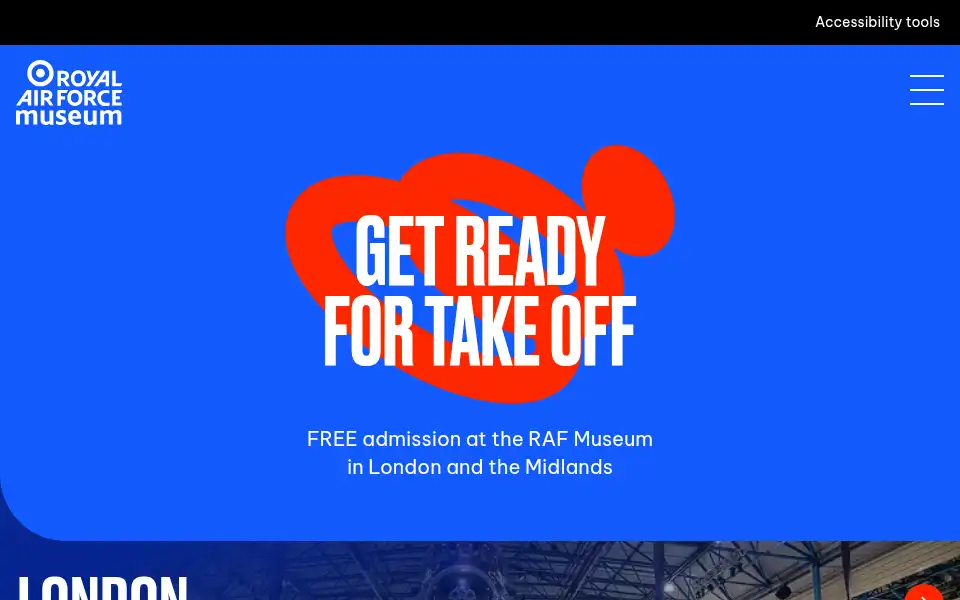 Screenshot of rafmuseum.org.uk