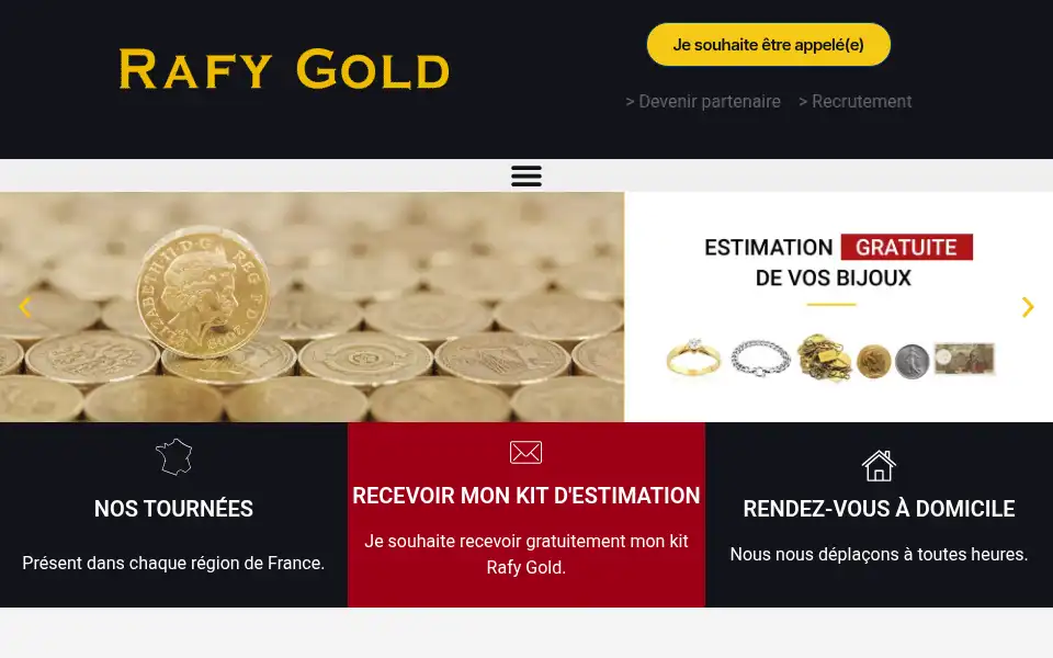 Screenshot of rafygold.com