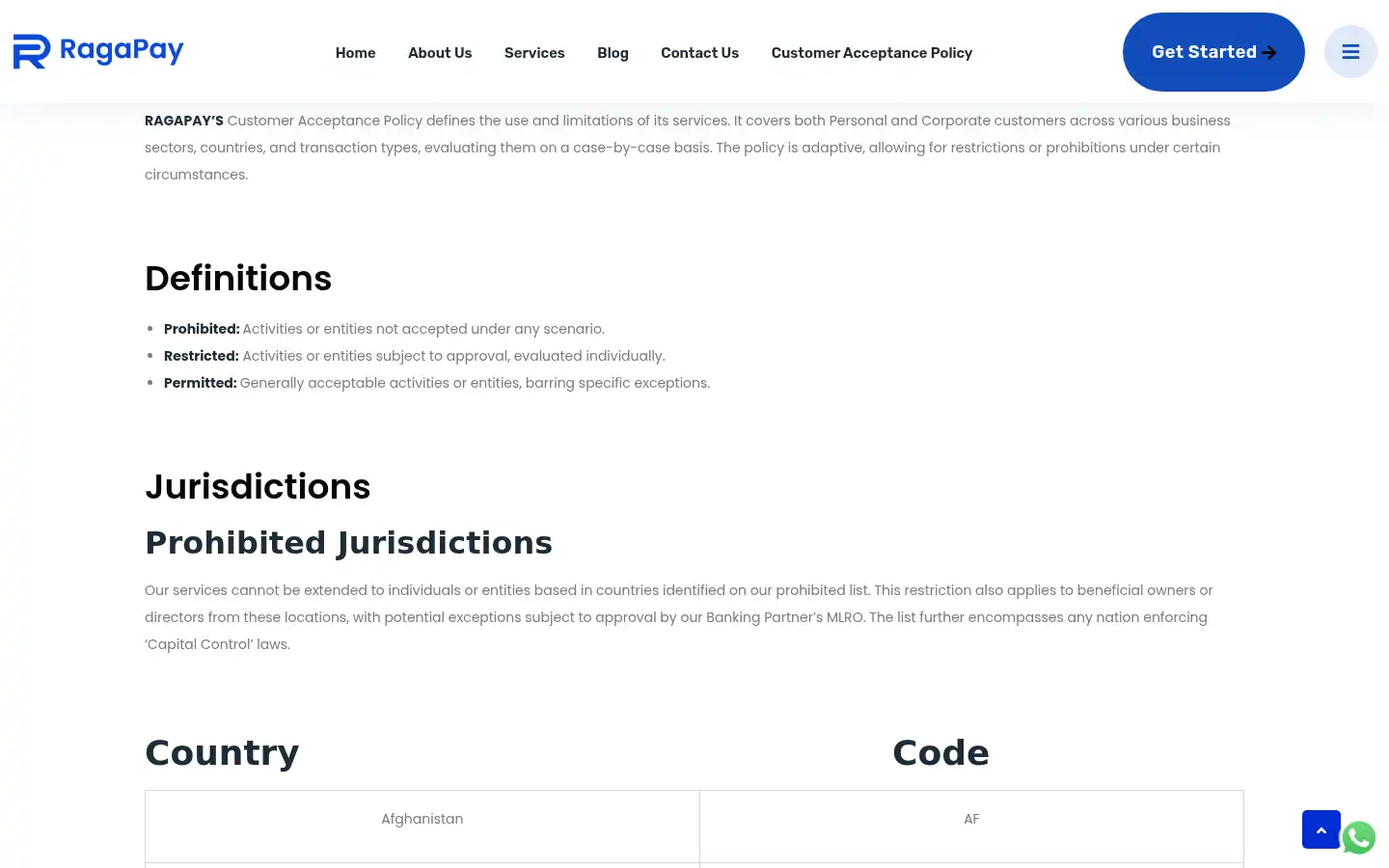 Screenshot of ragapay.com