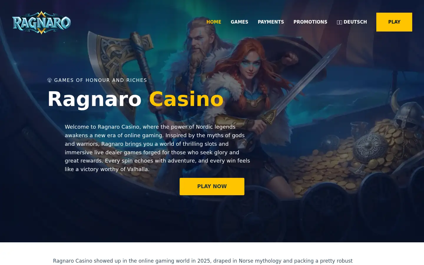 Screenshot of ragnaro.bet