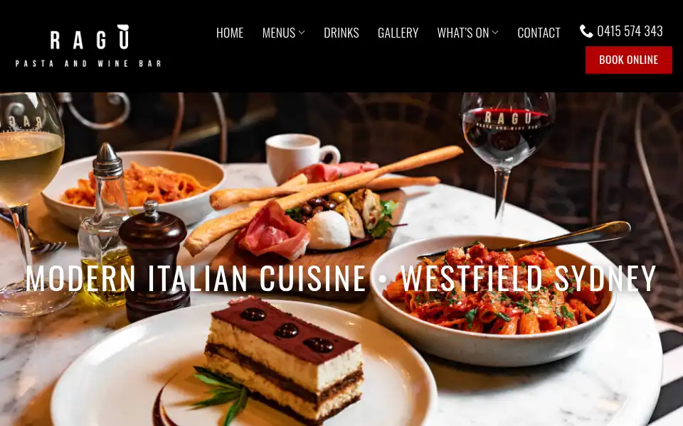 Screenshot of ragu.com.au