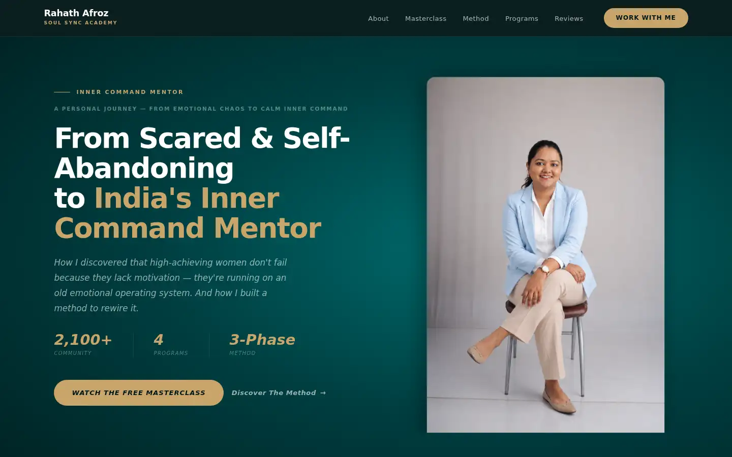 Screenshot of rahathafroz.com