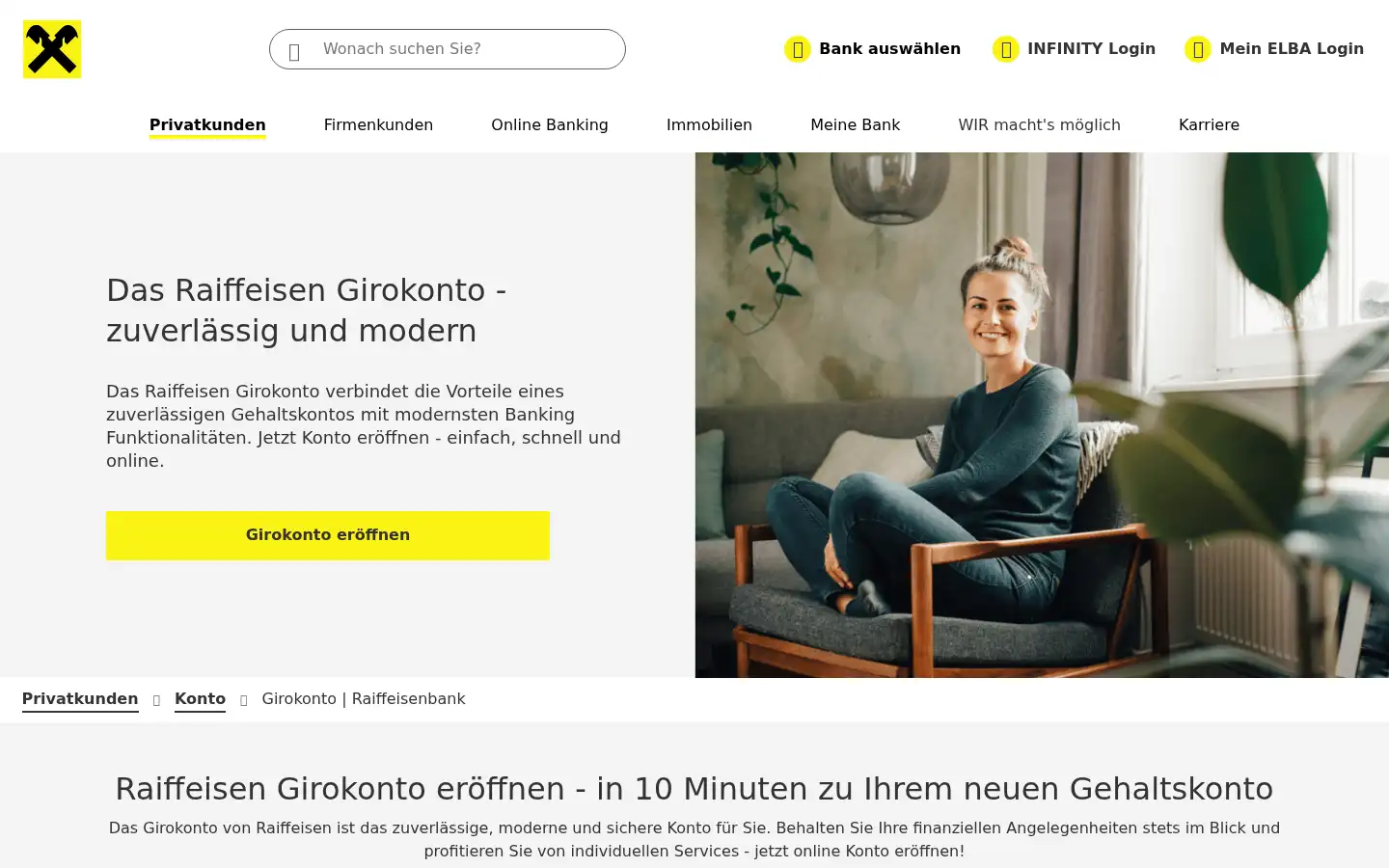 Screenshot of raiffeisen.at