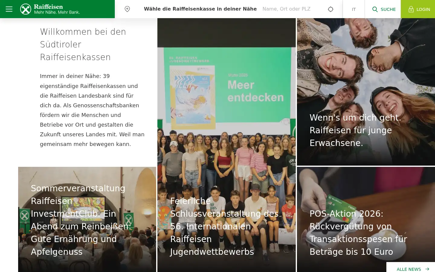 Screenshot of raiffeisen.it