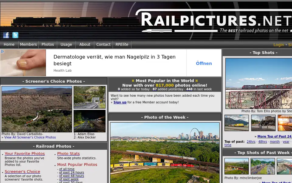 Screenshot of railpictures.net