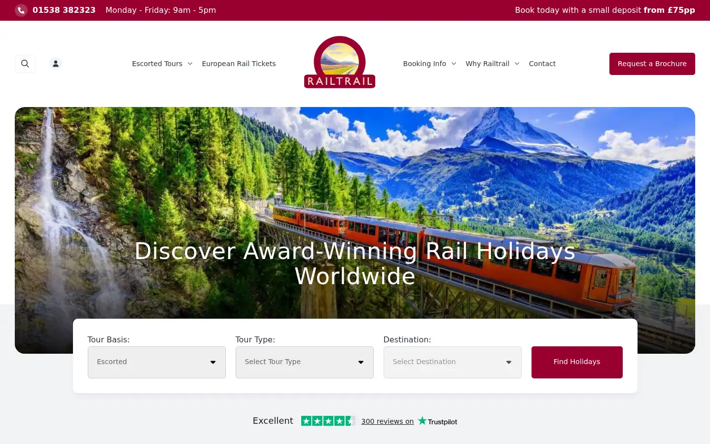 Screenshot of railtrail.co.uk