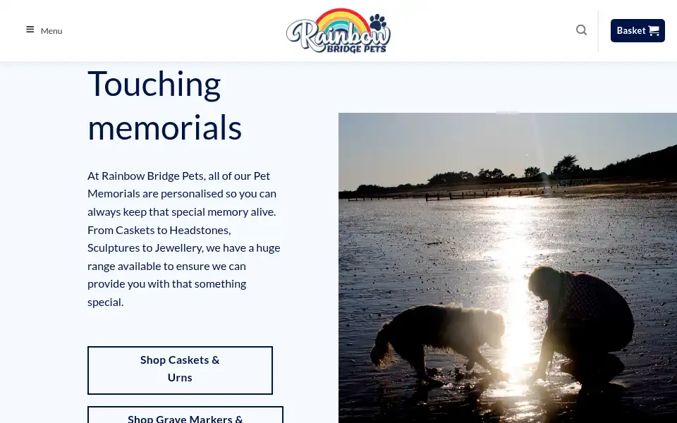 Screenshot of rainbowbridgepets.co.uk