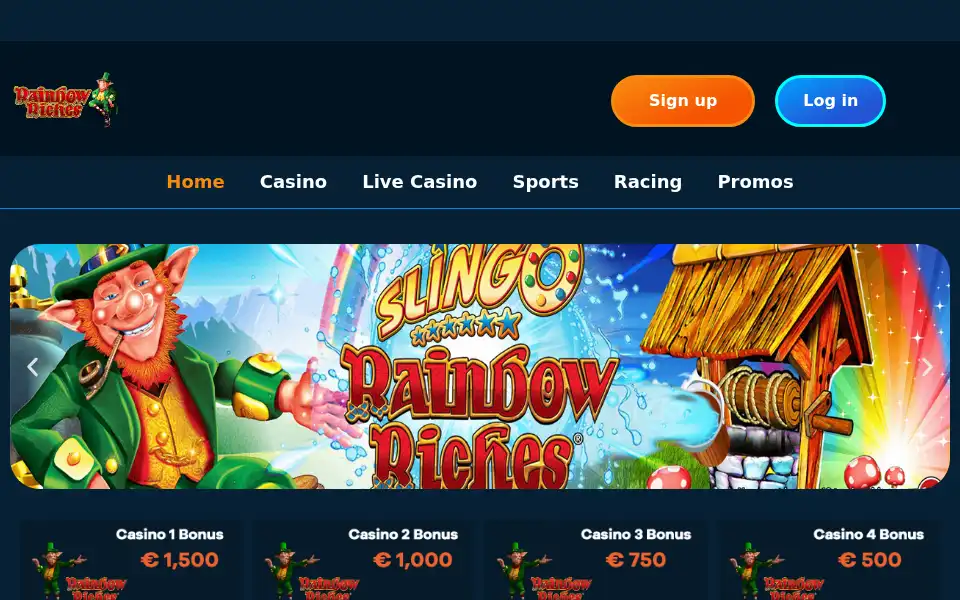 Screenshot of rainbowrichesslots.net