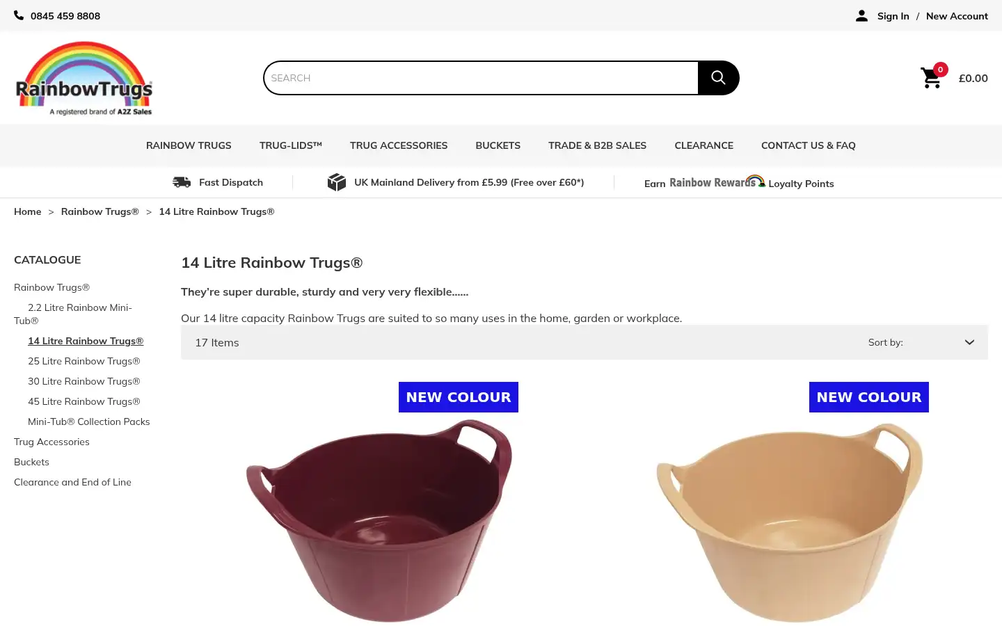 Screenshot of rainbowtrugs.com