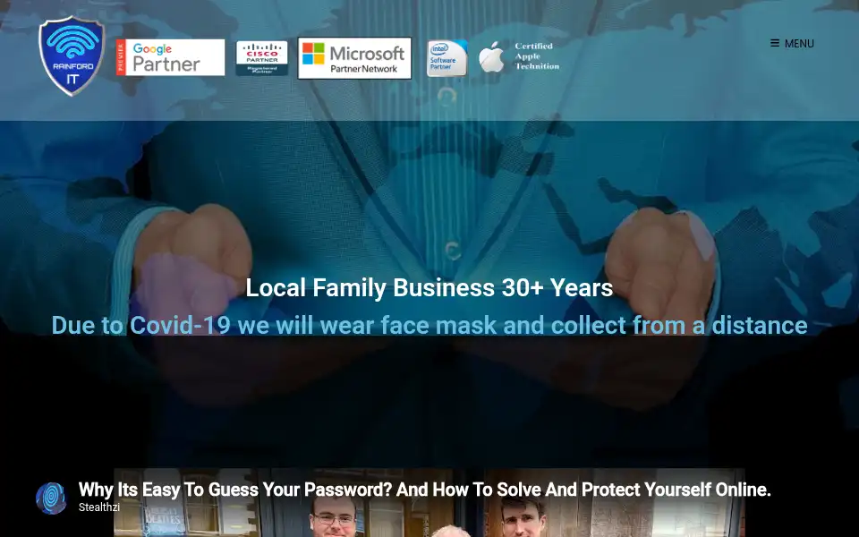 Screenshot of rainford-it.co.uk