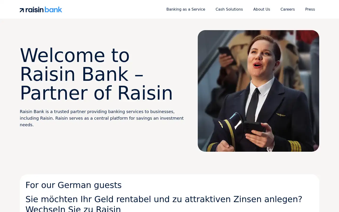 Screenshot of raisin.bank