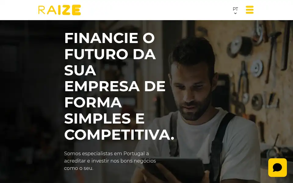 Screenshot of raize.pt