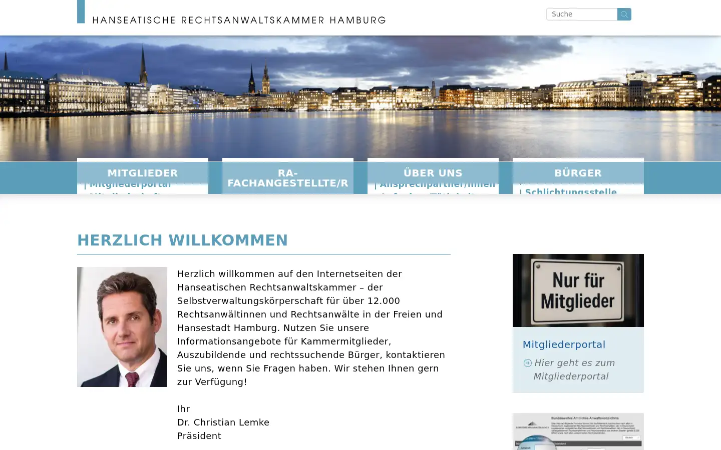 Screenshot of rak-hamburg.de