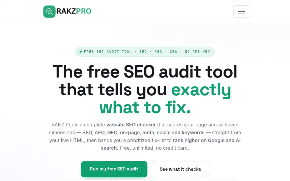 Screenshot of rakz.us