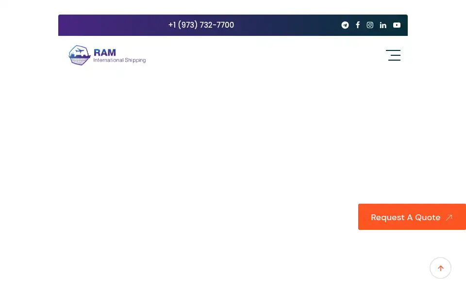 Screenshot of ram-shipping.com