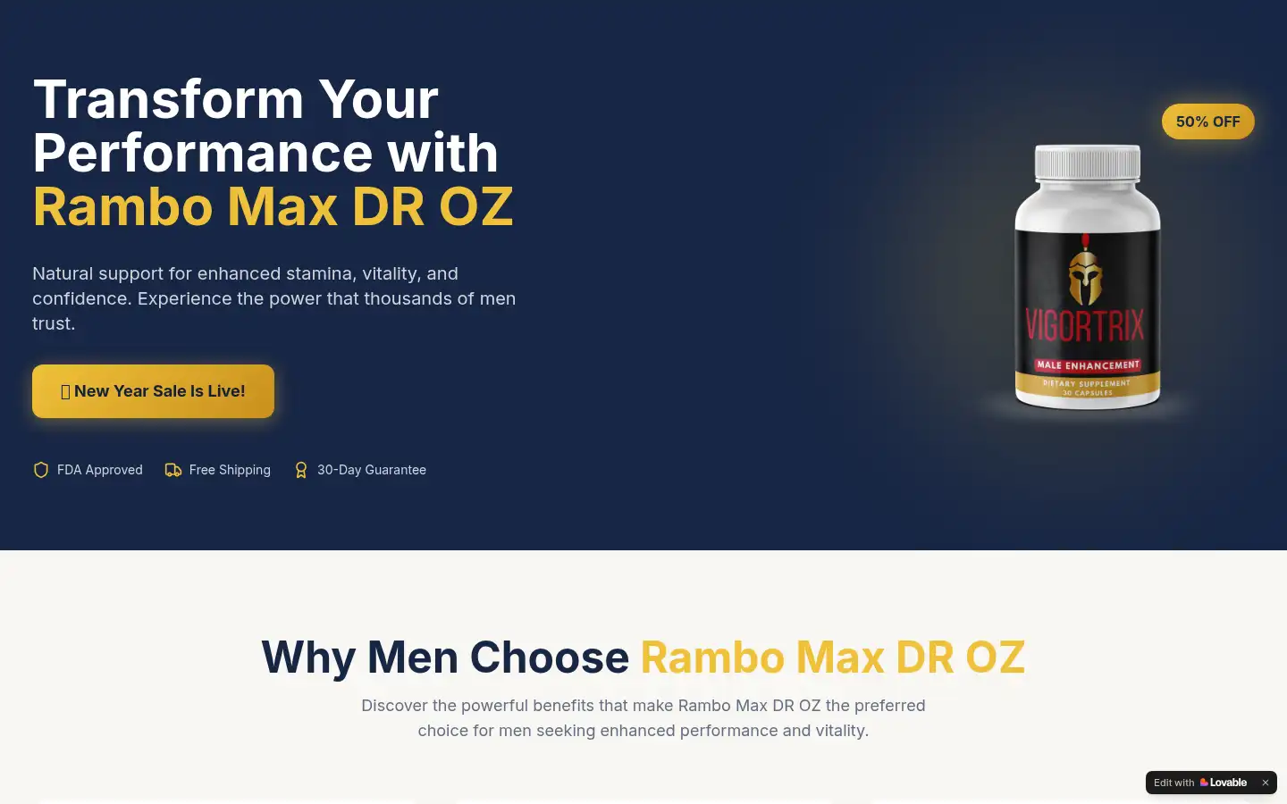 Screenshot of rambo-max-dr.lovable.app