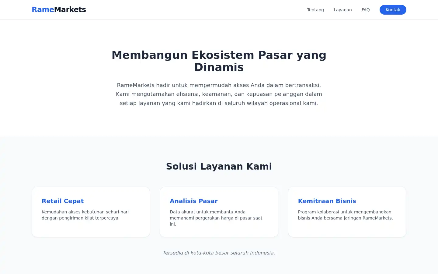 Screenshot of ramemarkets.com