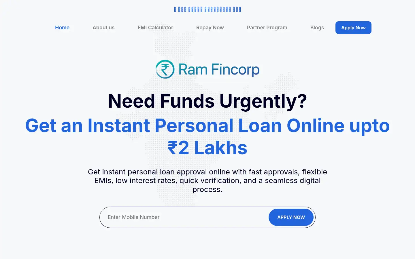 Screenshot of ramfincorp.com