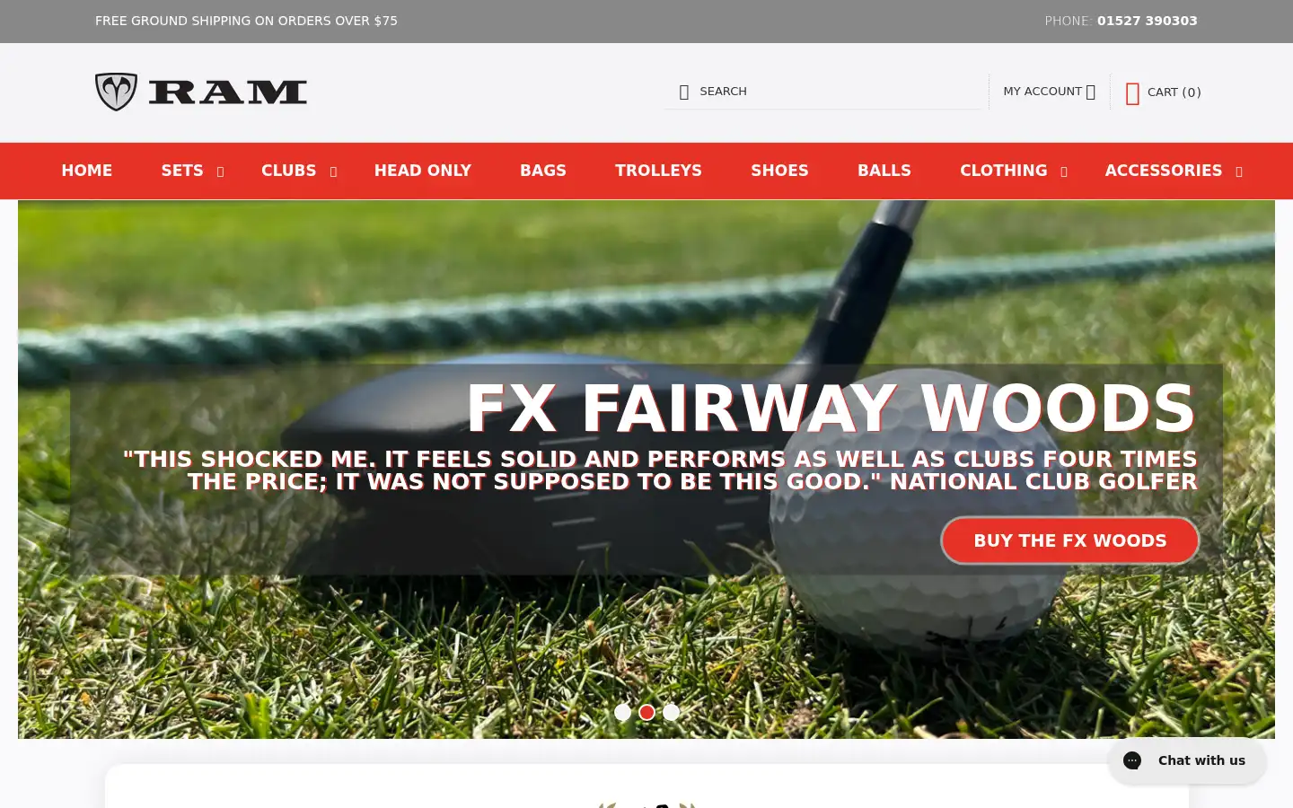 Screenshot of ramgolf.co.uk