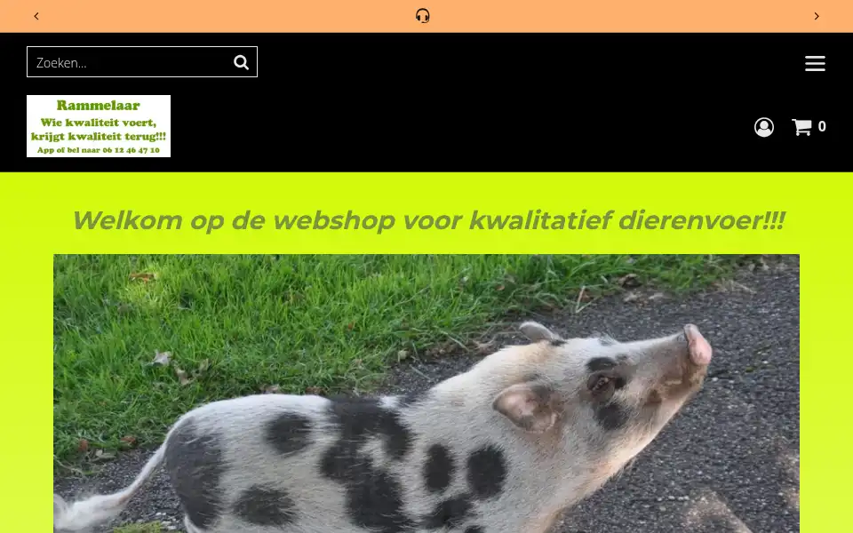 Screenshot of rammelaar-diervoer.nl