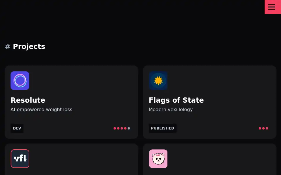 Screenshot of rampant.dev