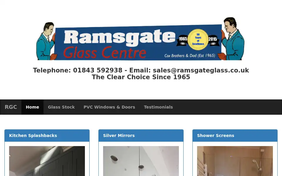 Screenshot of ramsgateglass.co.uk