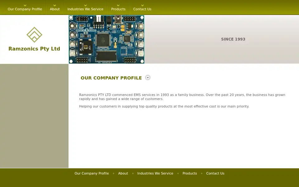 Screenshot of ramzonics.com.au