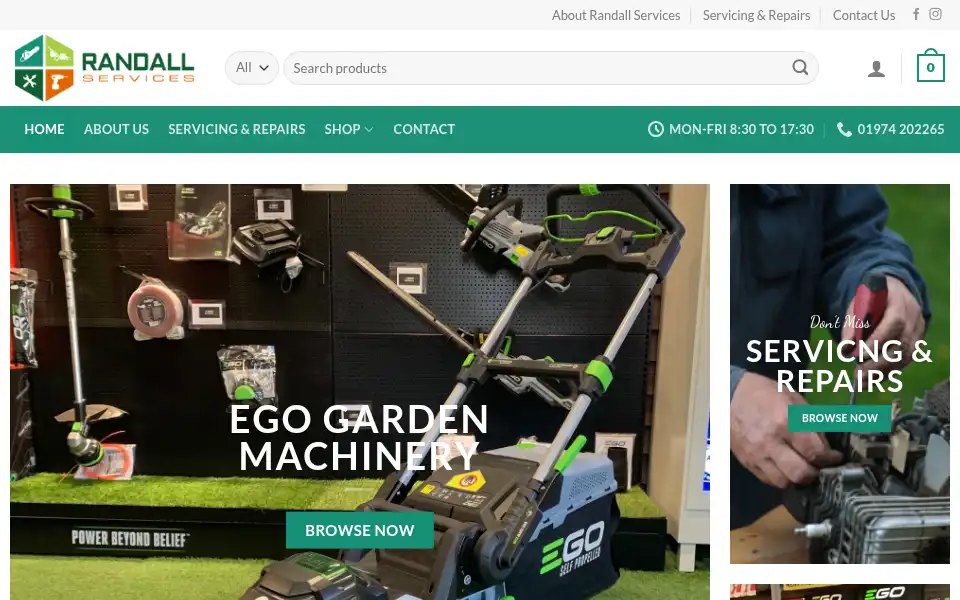 Screenshot of randallservices.co.uk