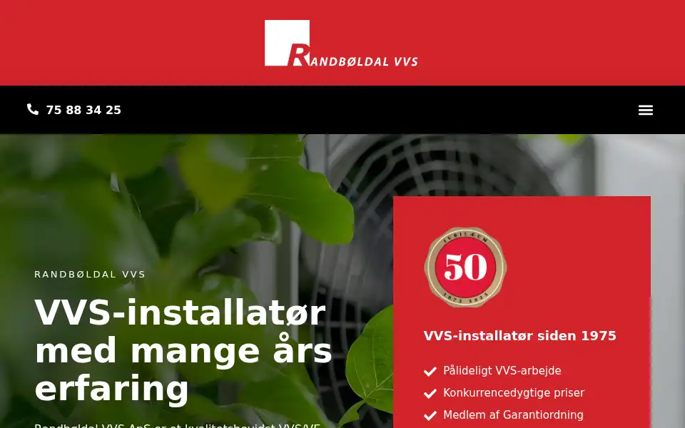 Screenshot of randboldalvvs.dk