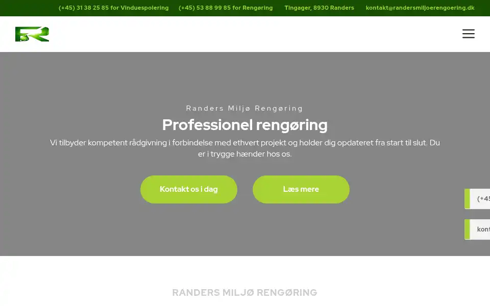 Screenshot of randersmiljoerengoering.dk