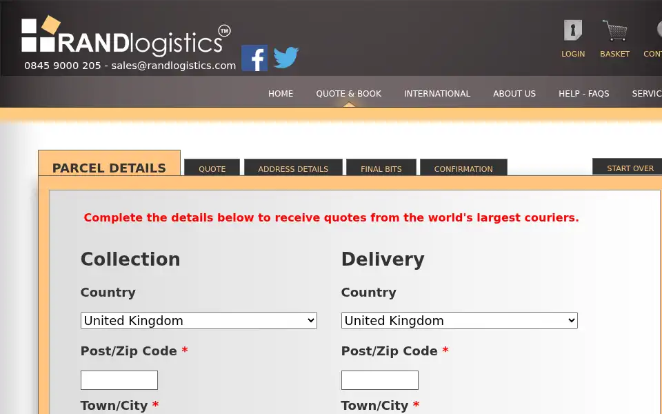 Screenshot of randlogistics.com