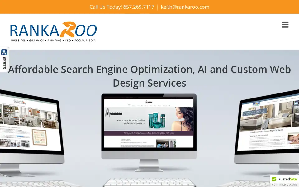 Screenshot of rankaroo.com