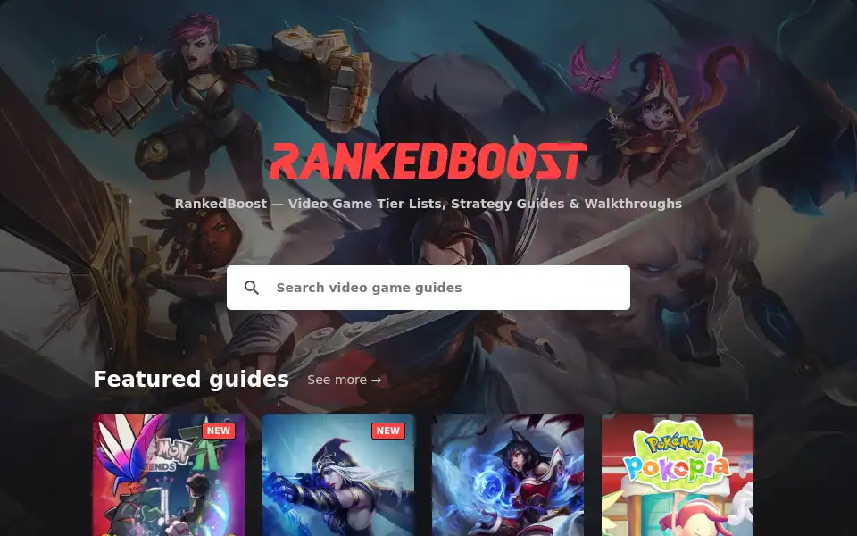 Screenshot of rankedboost.com