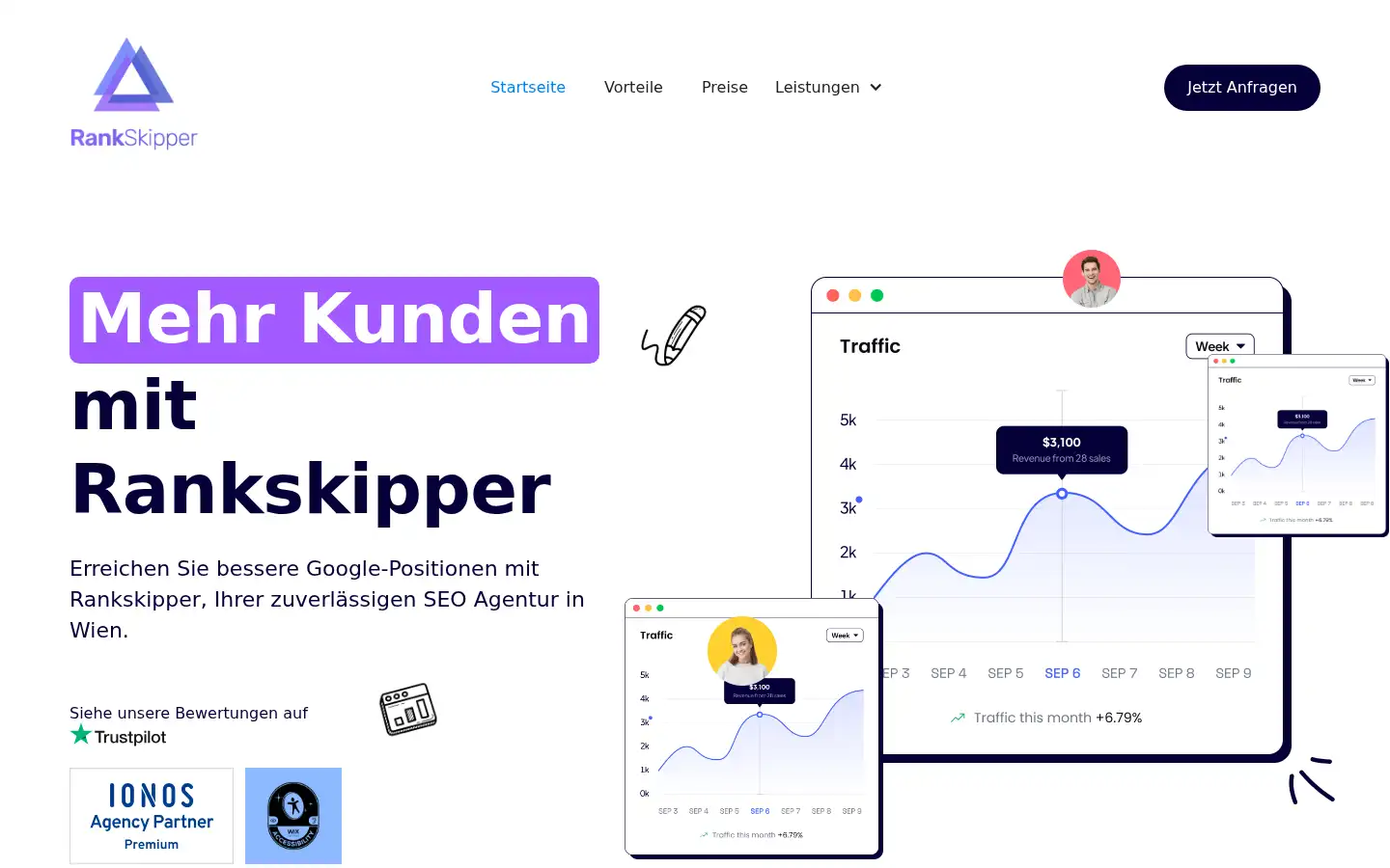 Screenshot of rankskipper.com