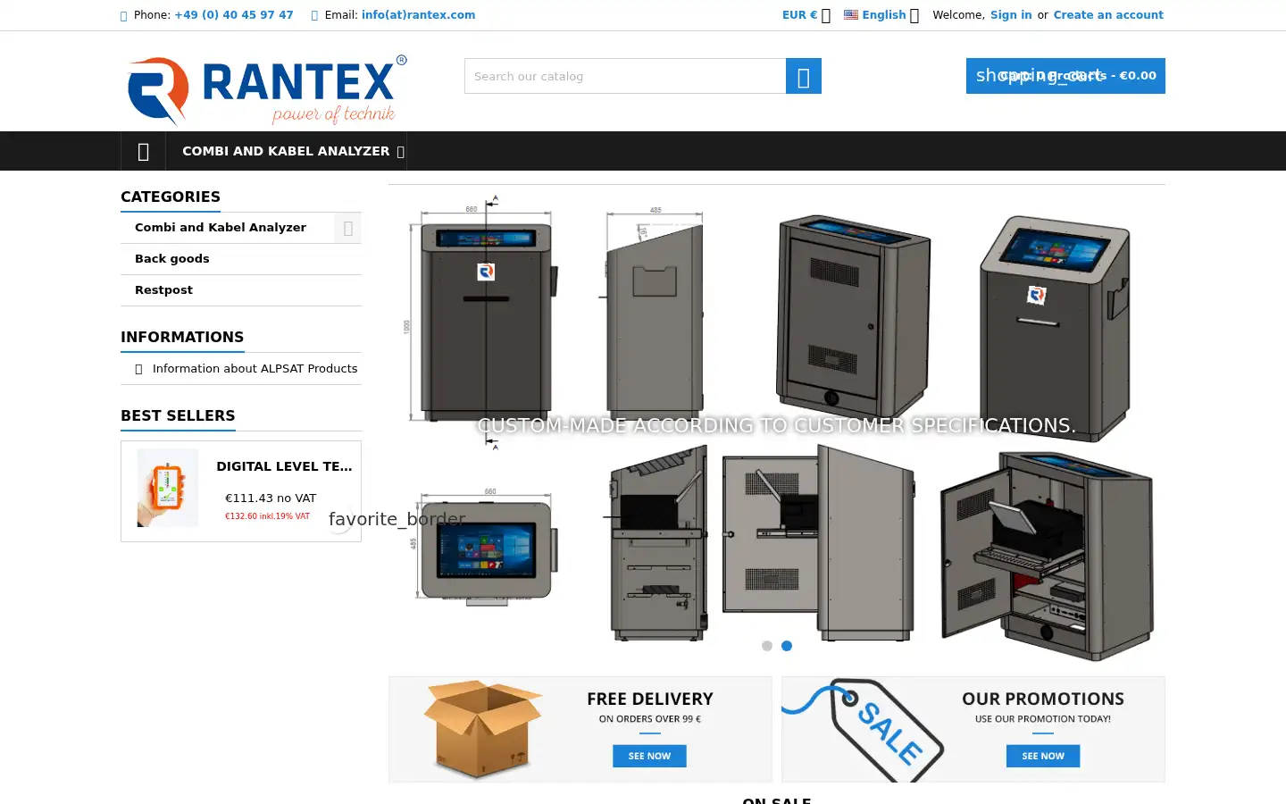 Screenshot of rantex.com