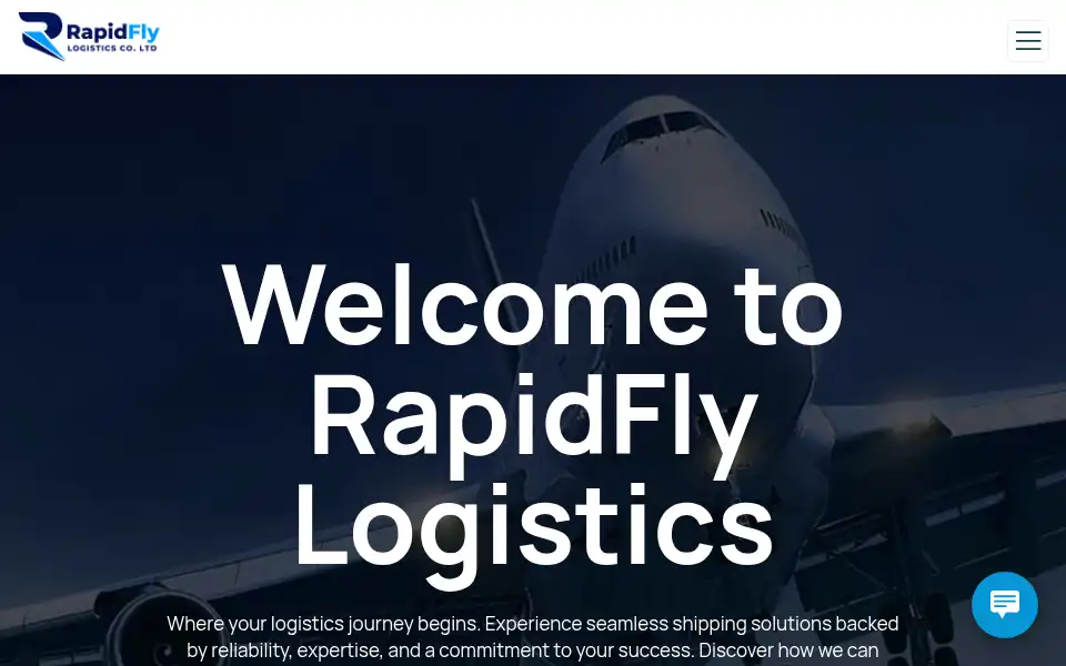 Screenshot of rapidflylogistics.com