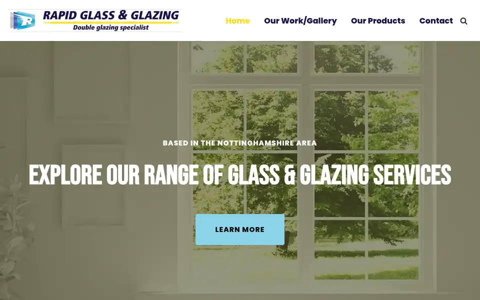 Screenshot of rapidglassandglazing.co.uk