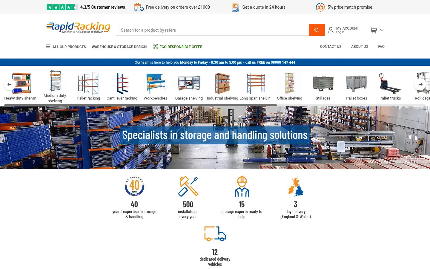 Screenshot of rapidracking.com