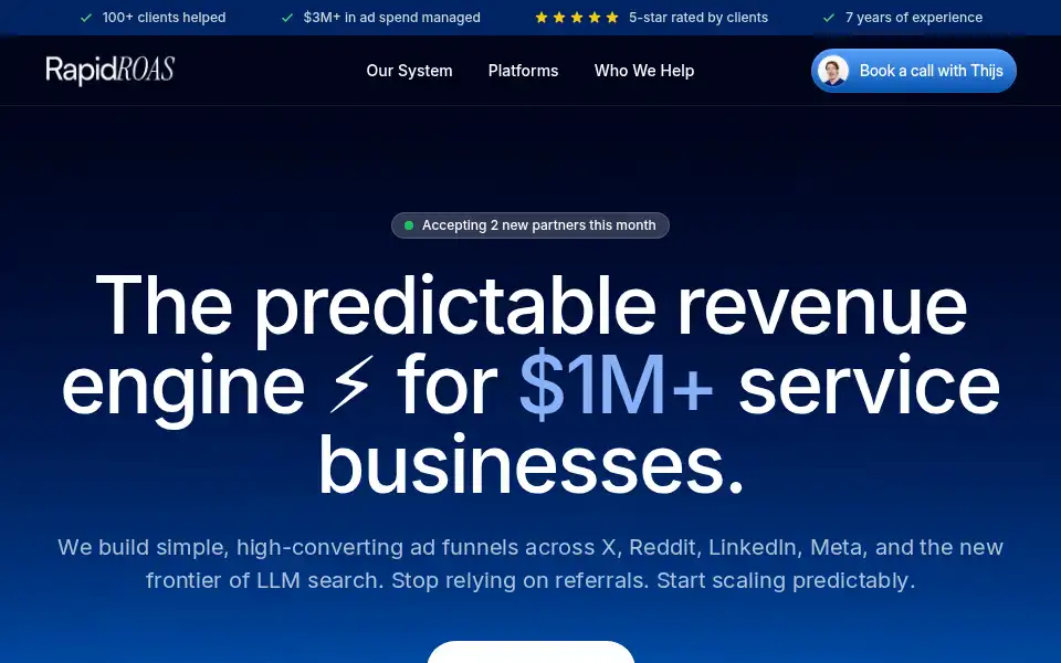 Screenshot of rapidroas.agency
