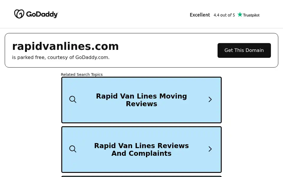 Screenshot of rapidvanlines.com