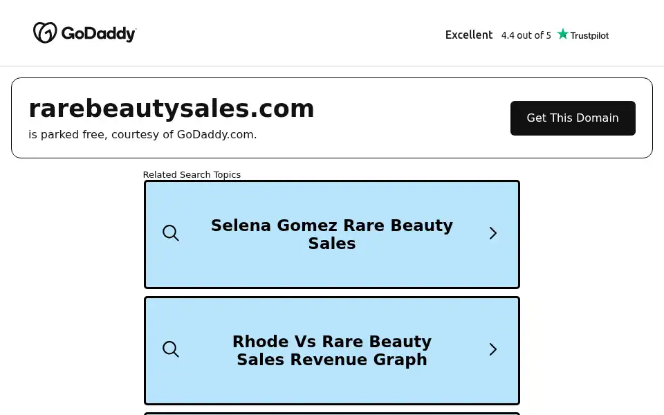 Screenshot of rarebeautysales.com